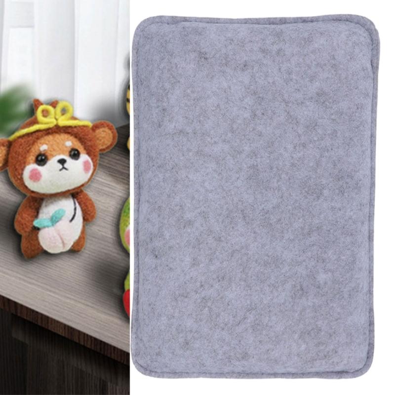 Thickened Needle Felting Pad Natural Wool Fabric Felting Mat For Adult And Hobbyists Punch Needle And Embroidery Craft