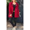 Nuovo Cappotto di Lana Double-face da Donna Autunno e Inverno con Colletto a Tailleur