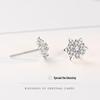 925 Sterling Silver Snowflake Stud Earrings - Elegant Korean Style, Perfect Christmas or Birthday Gift for Women