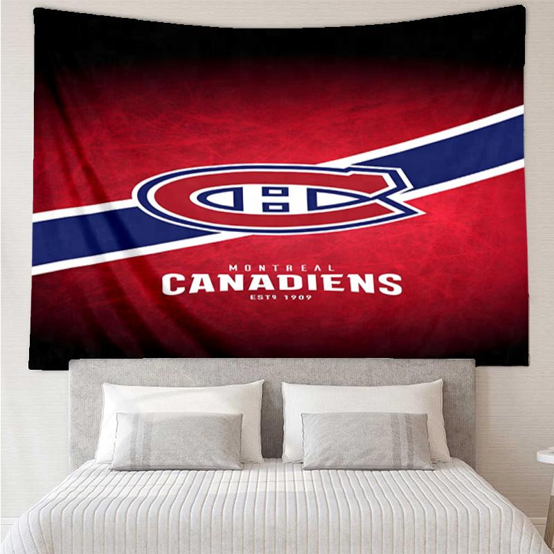 Montreal Canadi-ens Hockey Team Tapestry, Unique Design Tapestry, Wall Decor for Bedroom,Livingroom, Playroom,Heartwarming Fan Holiday Gifts