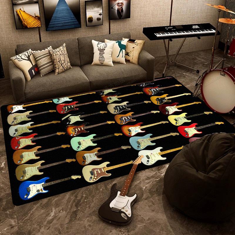 F-Fender rectangular carpet rock guitar band instrument decoration speaker retro floor mat shock absorption rugs