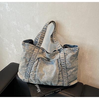 Retro Denim Bag Women's New Large-capacity Versatile Handbag Literary Harajuku Shoulder Bag