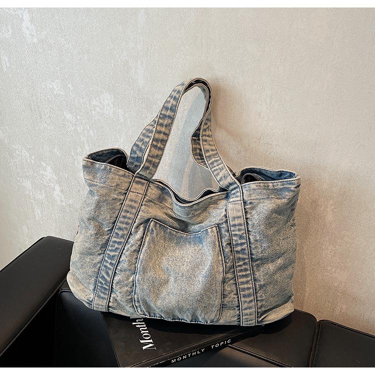 

Ретро джинсовая сумка женская новая большая вместительная универсальная сумка литературная Харадзюку сумка через плечо