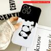 2DFlat Panda Painting with Roller Art All inclusive film hard iPhone case, compatible with iPhone 18 Pro Max 17 16 15 14 13 12 11