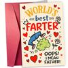 Mit Umschlag Vatertagskarte Lustiges Design Vatertagsgeschenke Cartoon Papa Grußkarte Geburtstag