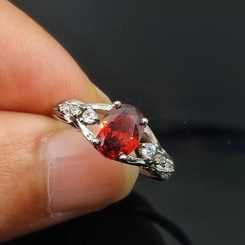 Type Coconut Zir*****Pen Ring Women'S Niche Design Light Luxury Fashion Crystal Ring Hand Jewelry