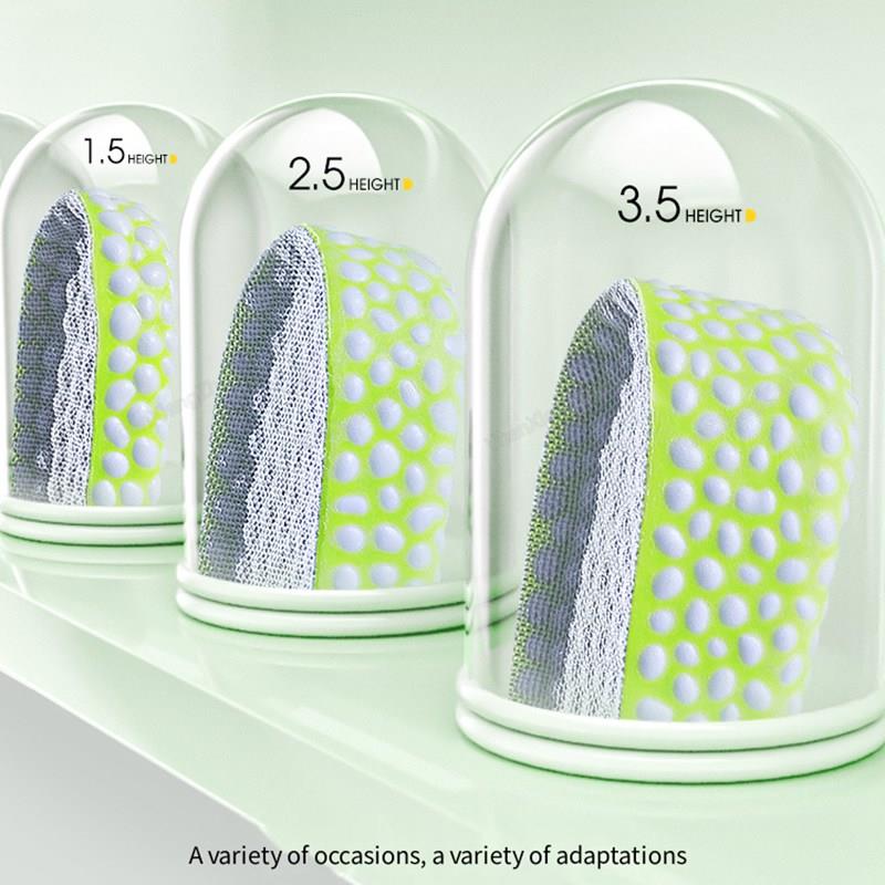 1Pair Height Increase Shoes Insole Boots Plantar Fasciitis Shock Absorption Insoles for Feet 1.5cm/2.5cm/3.5cm Growing Shoe Pads