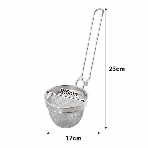 Shimomura Kihan Miso Strainer, Master Miso Strainer [Made In Japan], Dishwasher Safe, Fine Mesh, Hangs On the Edge of a Pot, Includes Hook, Perfect Fo