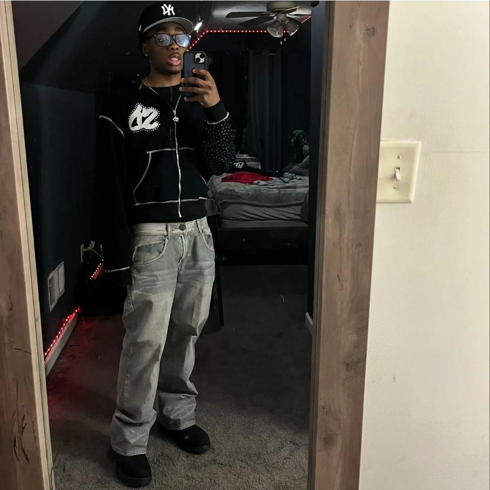 ZYLLO American Fashion Broderie Personalitate Diamante Strălucitoare Hanorac cu Fermoar Oversize Bărbați Y2K Nou Harajuku Gotic Casual