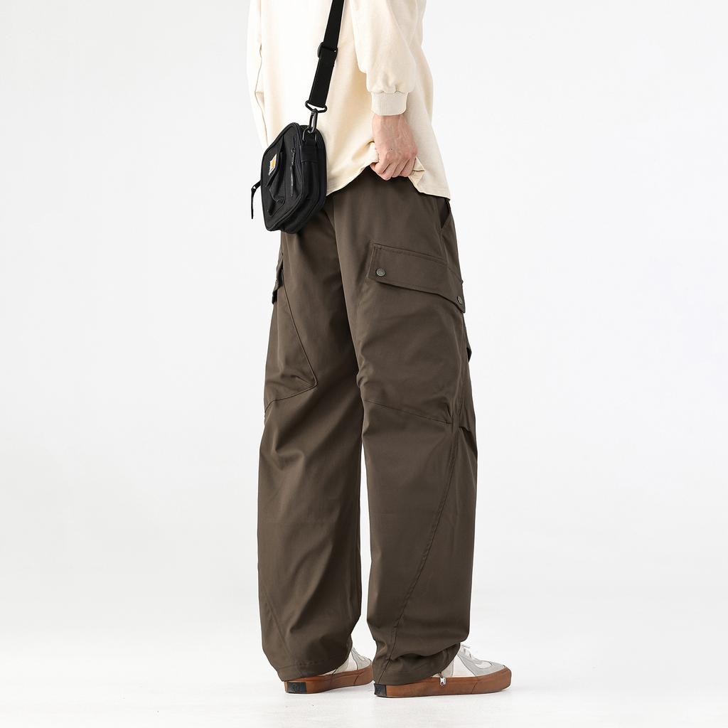 Spring and autumn new mountain overalls loose straight large size versatile casual pants men's American trendy trousers