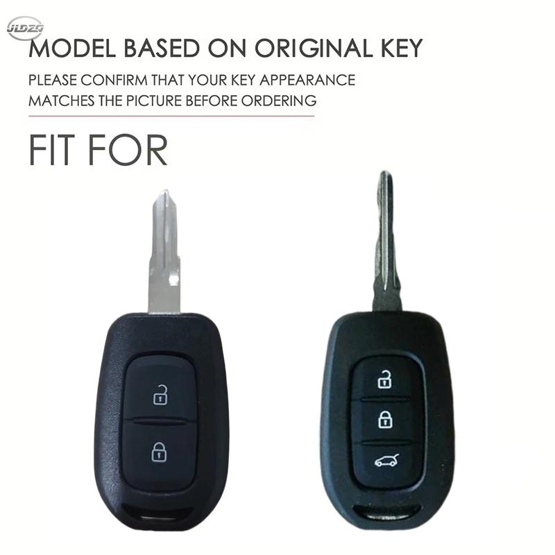 2/3Button Fob Shell Holder silicone Car Key Cover Case for Renault Kwid Traffic Symbol Dacia Sandero Logan Duster 2016 2017 2018