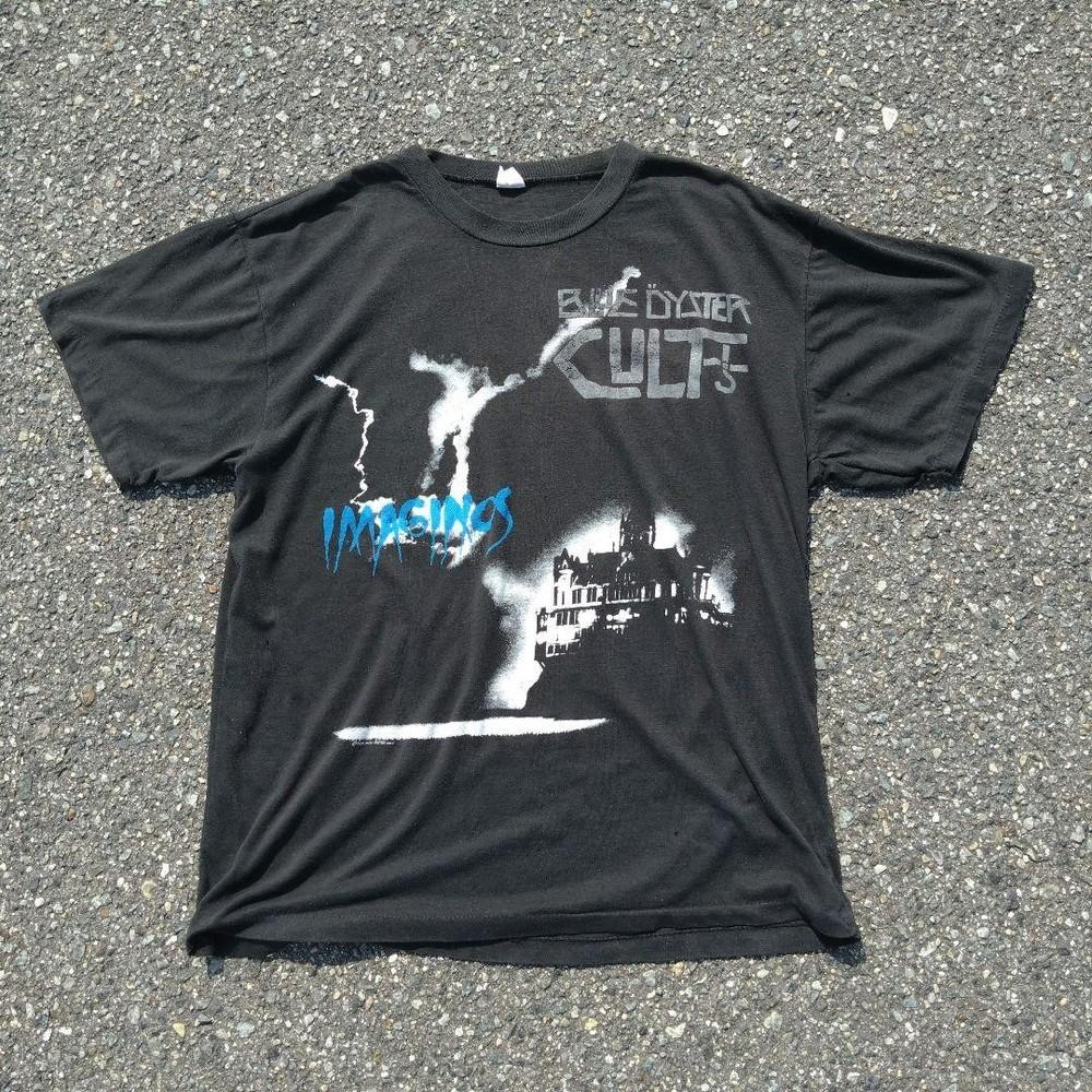Blue Oyster Cult  American Tours Black T shirt Retro style tee NH25455 Unisex T-Shirt L