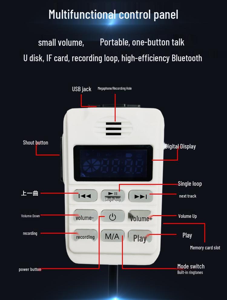 Smart Remote Control Car Roof Speaker with Ceiling Mount for Advertising and High-Pitch Sound Amplification