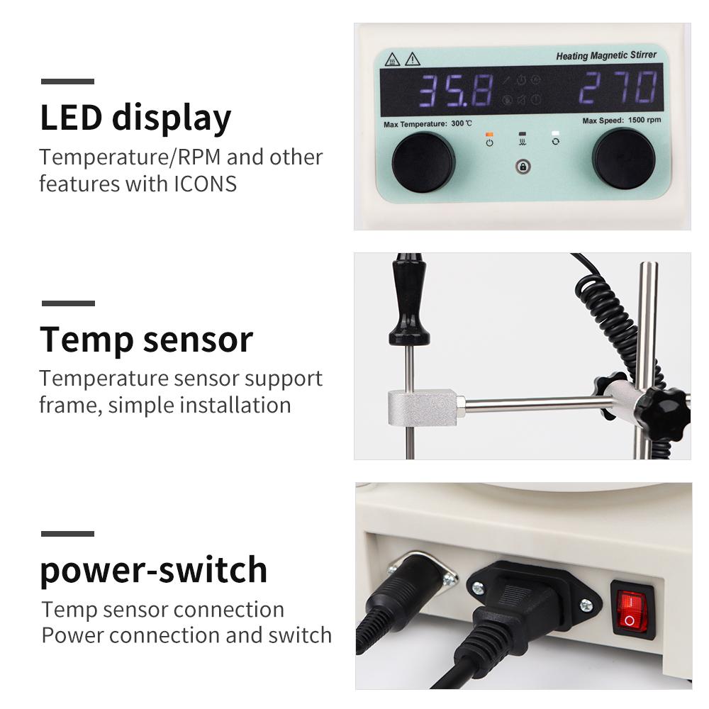 Heating Collecting Magnetic Stirrer With Heating Stirrer Laboratory Thermostatic Digital Display Magnetic Mixer Hot Plate