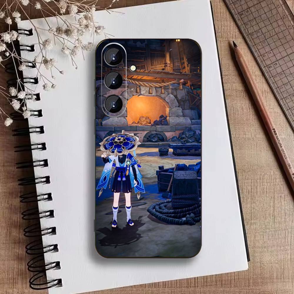 AGenshin A-Kaedehara Kazuha Phone Case For Samsung Galaxy A73,A21s,A22,A31,A52,A53,A71,A41Soft Black Shell