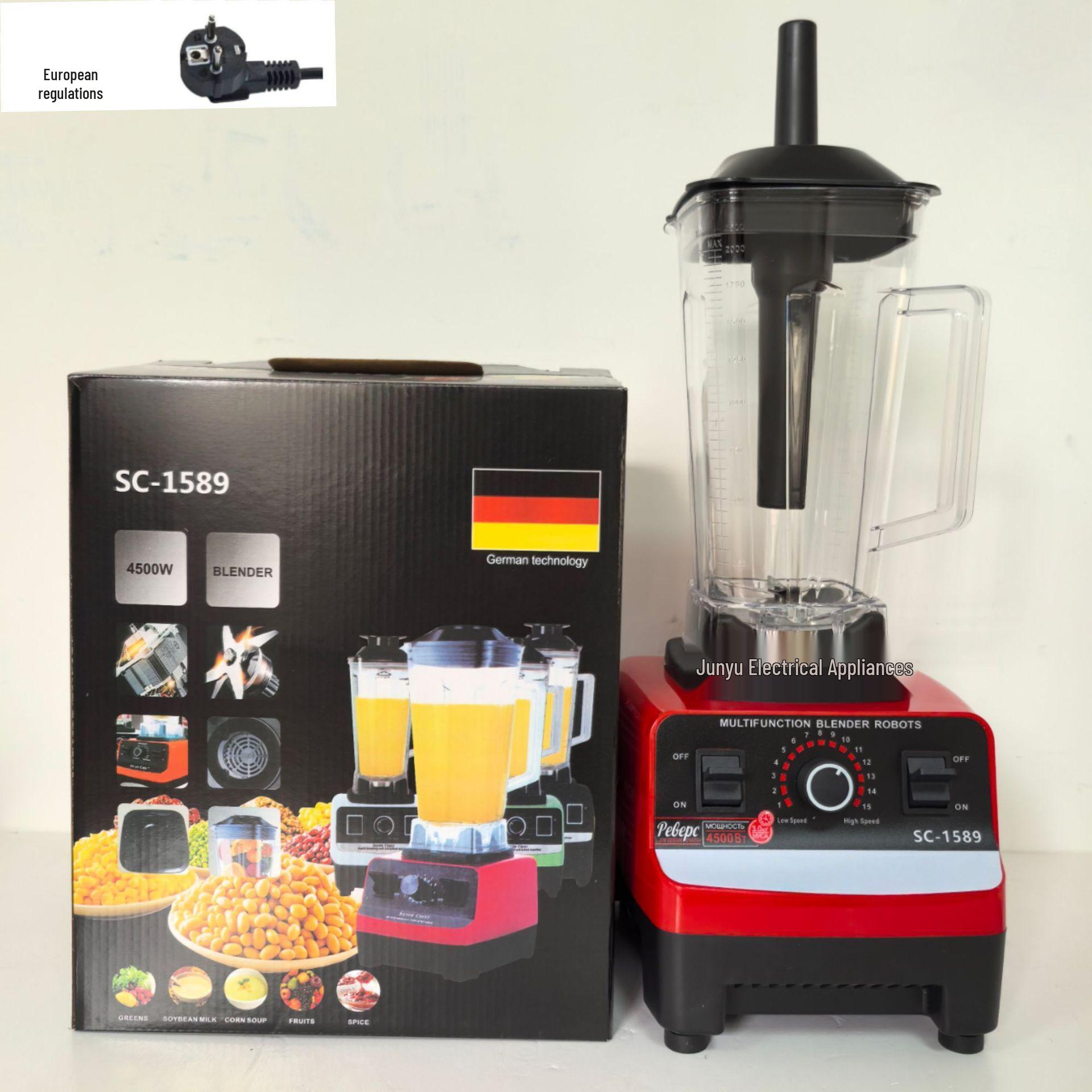 4L 8-in-1 High-Power Stainless Steel Blender: Multi-functional Wall-Breaking, Meat Grinder, Ice Crusher, Juicer. UK