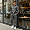 Men's Hooded Sweatshirt Set 2 Piece Color Casual Athletic Wear Outfit