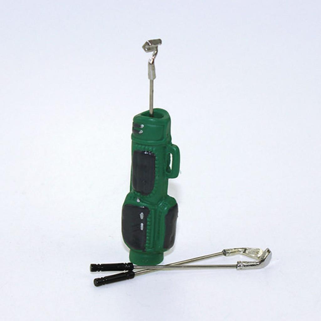 Life Like Golf Set Scene Setting Props With Golf Club Miniature Accessories For Kids Interactive Fun Doll House Decors
