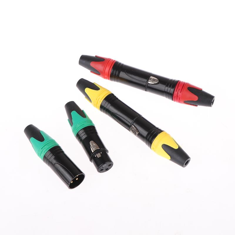 1/2Pcs Pin Xlr Plug Jack Male / Female Microphone Connector Mic Adapter Xlr Cable Terminal Audio Wire Connector