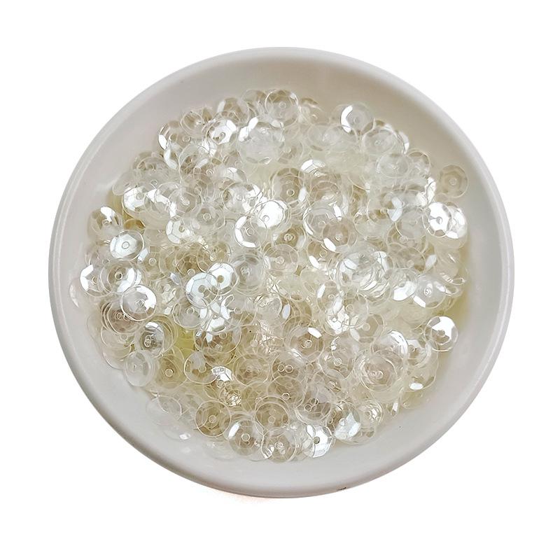 

Круглі вигнуті блискітки ПВХ розміром 6 мм із середнім отвором і шестикутними намистинами для шиття 20g/pack