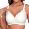 Damen-Bralette mit Muschelrand, kabellos, nahtlos, leicht, Push-Up, bequemer, unsichtbarer Alltags-BH für den täglichen Gebrauch
