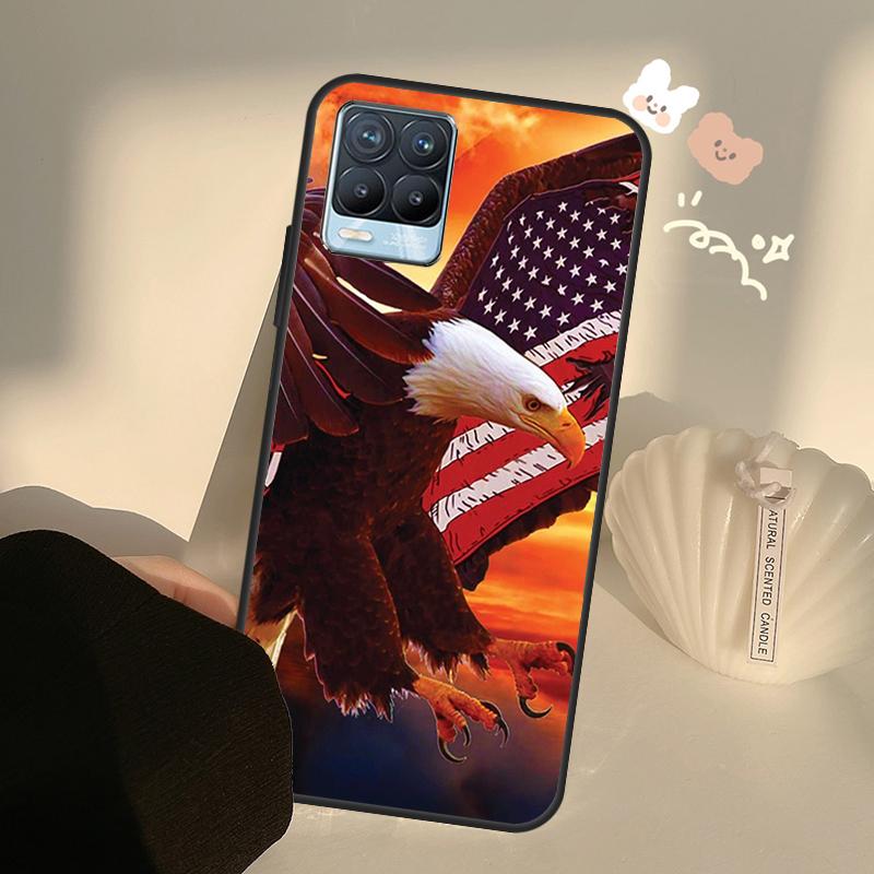 American USA Flag Eagle Case For Realme C71 C63 C61 C55 C51 C53 C25 C65 C67 C75 11 12 13 14 15 Pro Plus GT6 GT7 Pro