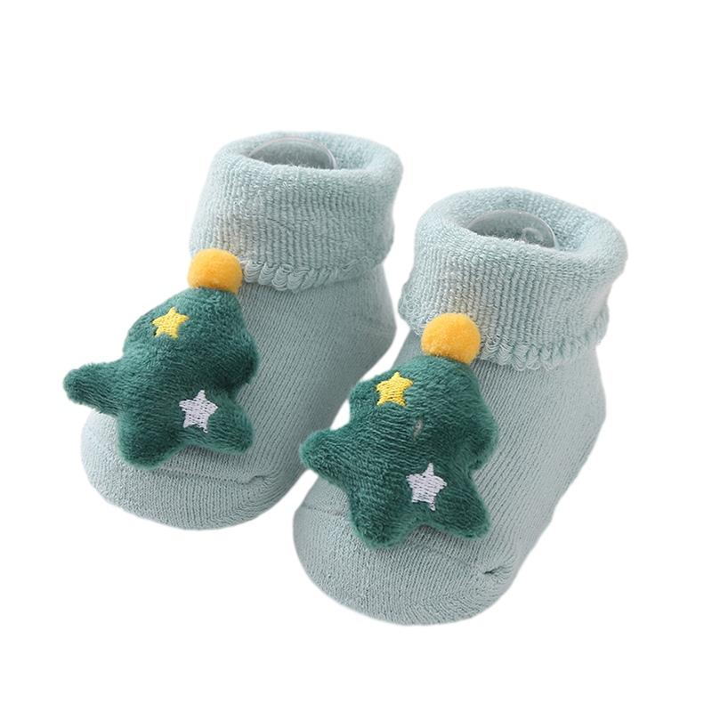 Skarpetki dla dzieci Antypoślizgowe skarpetki dla maluchów Skarpetki dziecięce Skarpetki z kreskówkowym motywem w stylu świątecznym dla chłopców i dziewczynek