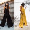 European and American Women's Clothing Sexy V-neck Strap Loose Jumpsuit Women Sexy Suspender Jumpsuit