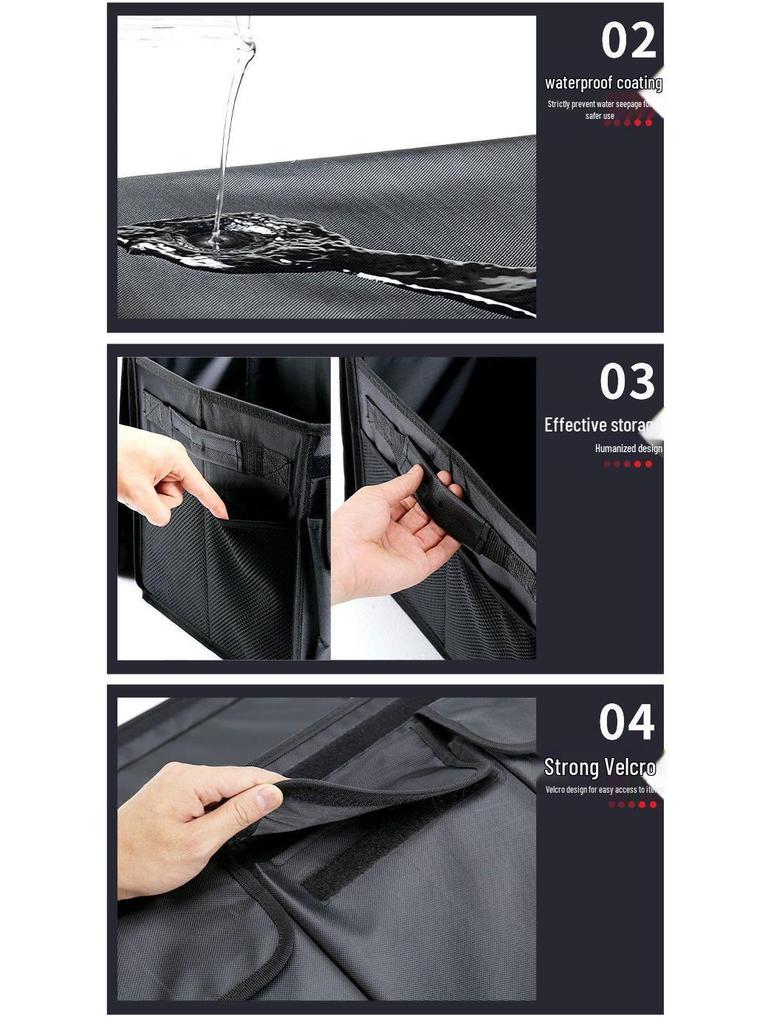 Organizador de Maletero de Gran Capacidad: Caja de Almacenamiento Plegable para Coche de Tela Oxford