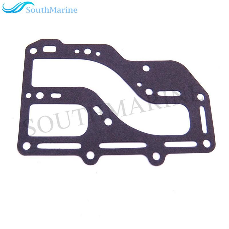 Boat Motor Exhaust Cover Gasket 350-02306-2 350023062M Fit Tohatsu Nissan Outboard Engine NS M 9.9HP 15HP 18HP 2-stroke, 2cyl