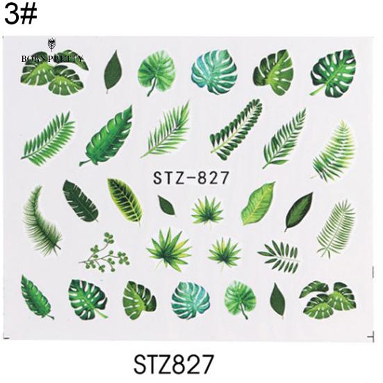 

3D DIY листья украшения для ногтей роза животные клей наклейки для дизайна ногтей наклейка маникюр декор