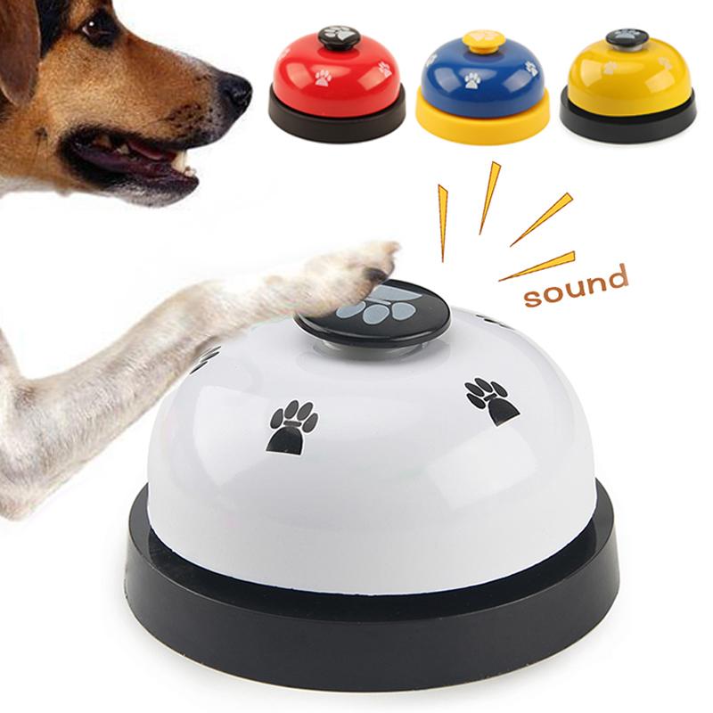Pet Puzzle Toys Bell for Dog Cat Training Interactive Toy Dogs Cats Called Dinner Small Bells Footprint Ring Feeding Reminder