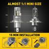 AUXITO H4 LED 9003 Headlight Bulbs 6000K Hi/Lo Beam White Error Canbus Free 2Pcs