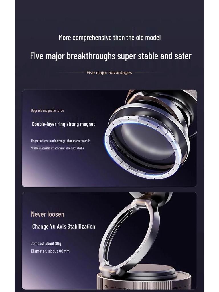 2025 Magnetic Car Phone Holder with Vacuum Suction Cup, Compatible with MagSafe