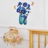 Kreativer Wandaufkleber, realistische, wasserfeste, leuchtende, selbstklebende Blumenvase