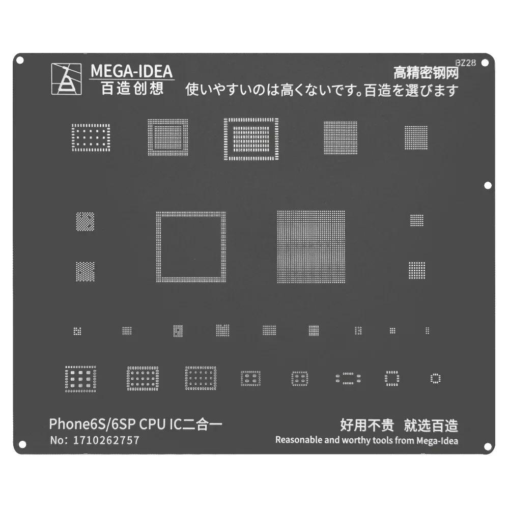 QIANLI MEGA-IDEA Black BGA Reballing Stencil Multifunction Universal Net for iPhone 6-17 Pro Max Planting Tin Steel Mesh Tools