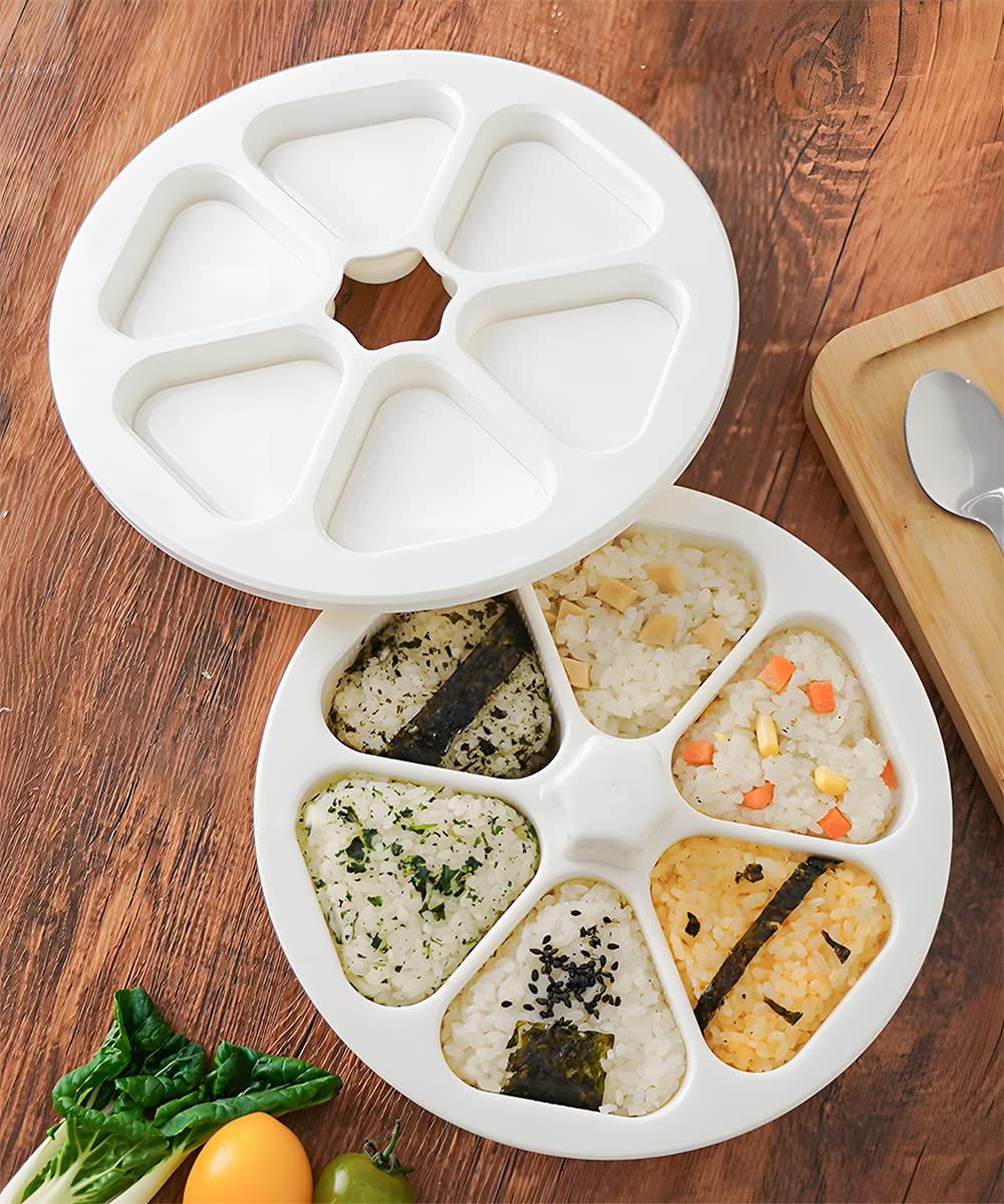 

SINCA полипропиленовая форма для рисовых шариков Onigiri Maker с 6 отверстиями, форма для рисовых шариков Onigiri Master, соответствующая санитарному закону, пресс-форма для рисовых шариков Push Mold [соответствует пищевым нормам]