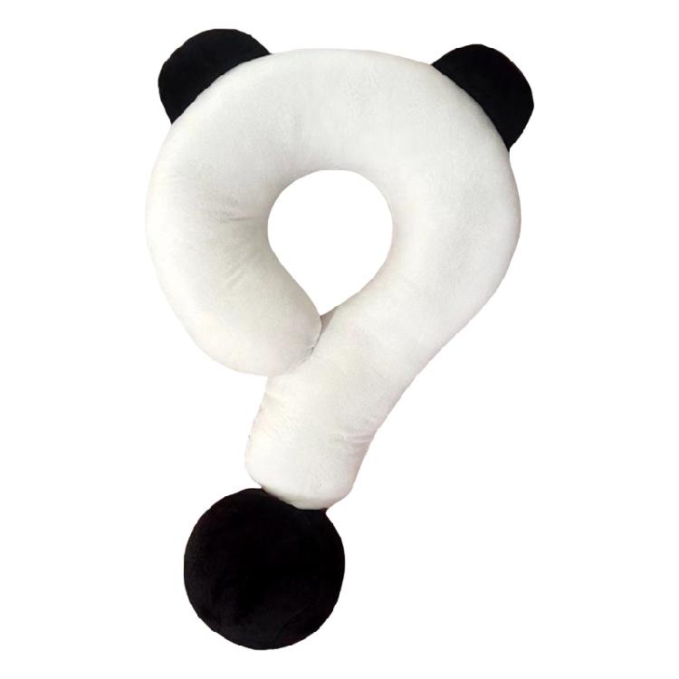 Cuscino da viaggio a forma di panda in peluche per collo, per bambini e adulti, che fornisce comfort e supporto per il collo
