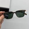 Leopard Dark Green Square Sunglasses Man Shades Male Sun Glasses Brand Designer Travel Vintage Sun Glasses