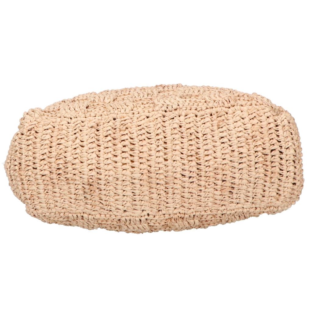 IBIZA [Beautiful Condition] Raffia x Leather Semi Shoulder bag natural brownUsed