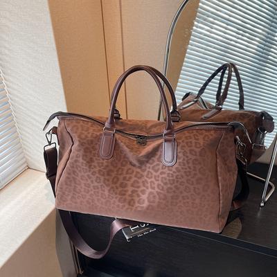 Reisetasche mit großer Kapazität Damen Leopardenmuster Aufbewahrungstasche