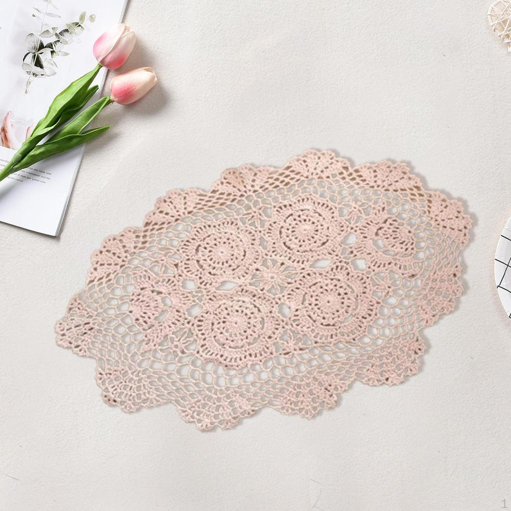 Dining Table Placemat Handmade Kitchen Mat Oval Multipurpose for Farmhouse