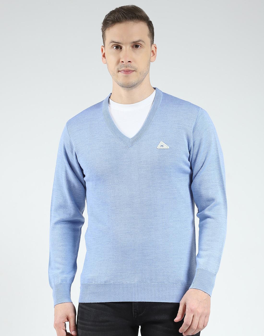 

Monte Carlo Men s Wool Full Sleeves Sweater | V-Neck | Regular Fit| Solid Pattern |Warm & Stylish Pullover Cardigan for Men M синий