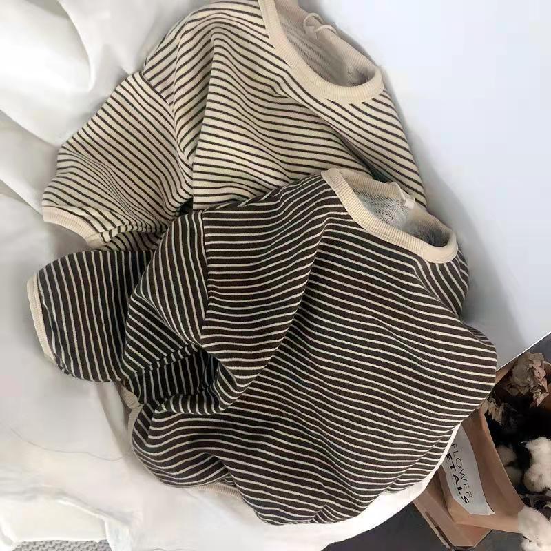 2025 Kinder Gestreiftes Langarmshirt: Jungen T-Shirt & Mädchen Pullover