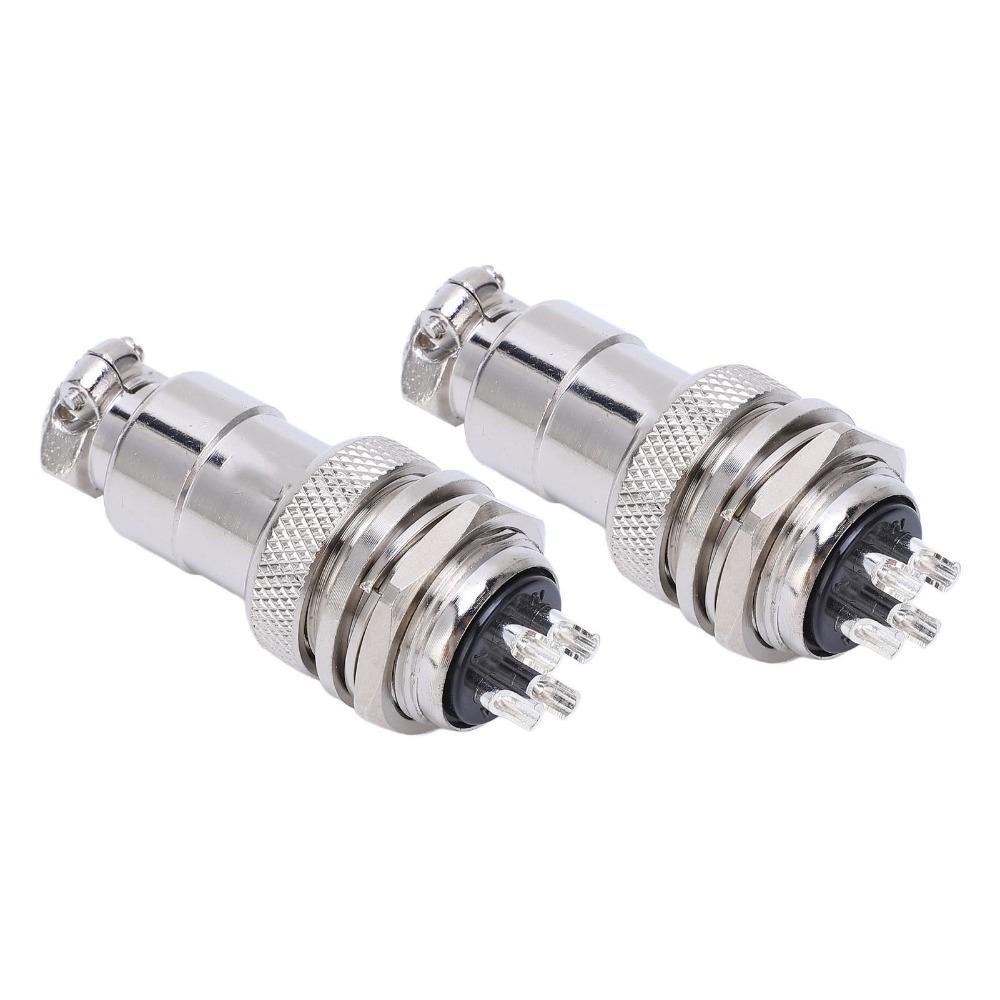 2 STÜCK 4 Pin GX20 Luftfahrtsteckverbinder Zinklegierung Gehäuse Stecker Buchse Rundadapter Audio