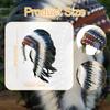 Artificial Feather Headpiece Fancy Dress Hat Native American Chief Headdress