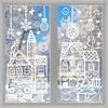4pcs Snowflake Decals Window Decoration Large Christmas Window Clings Party Ornaments Double-Sided Xmas 20x30cm