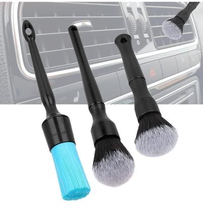 Car Detailing Brush Set, 3 Pieces Car Cleaning Brush Set, Ultra Soft, Car Detail Brush for Car Interior and Car Care Car Interior Outdoor