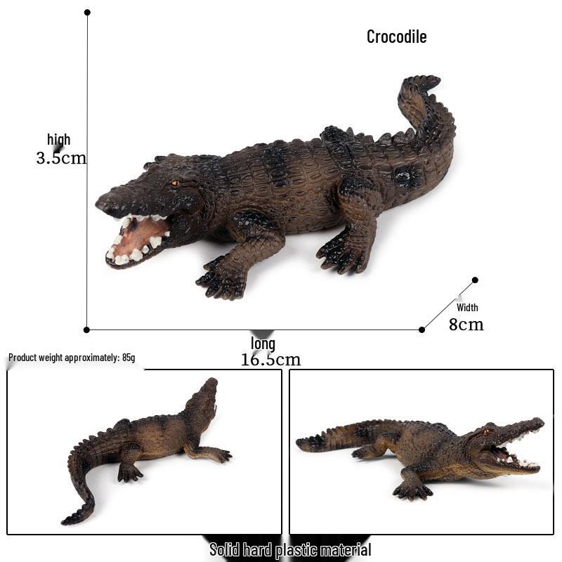Crocodile Animal Model Toy: Caiman, Gharial, Nile Crocodile, Wild Boar, Deinosuchus - Kids' Educational Ornament