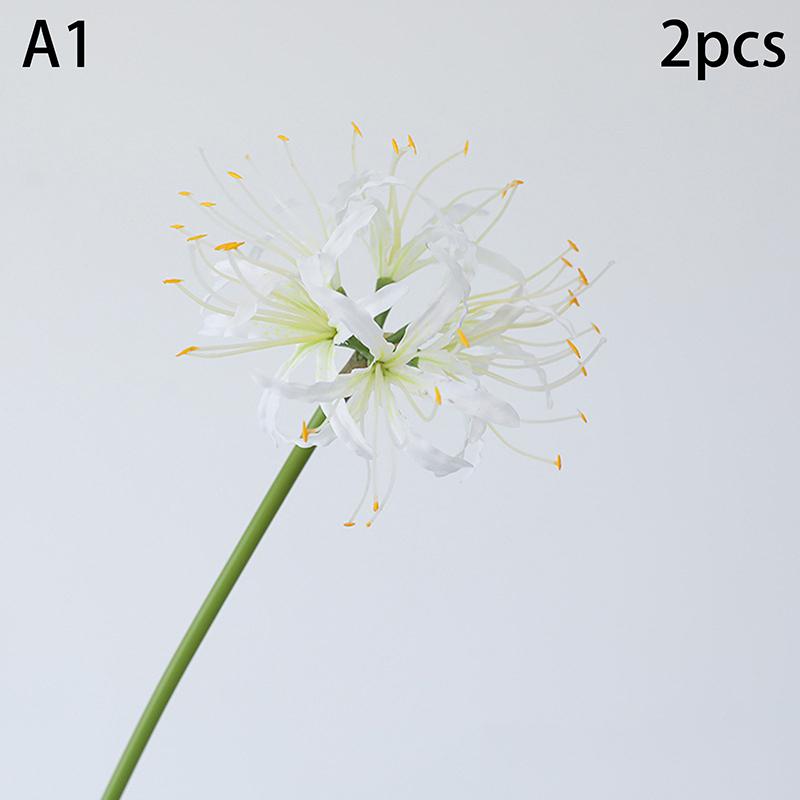 Wedding Pink Red Spider Lily Silk Simulation Flower Office Decoration 67Cm Artificial Red Spider Lilies Branches Red Flowers